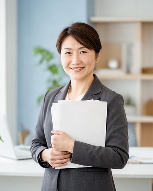 滋賀県栗東市の相談室で家計資料を持つファイナンシャルプランナー